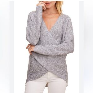 Astr the Label Wrap Front Sweater